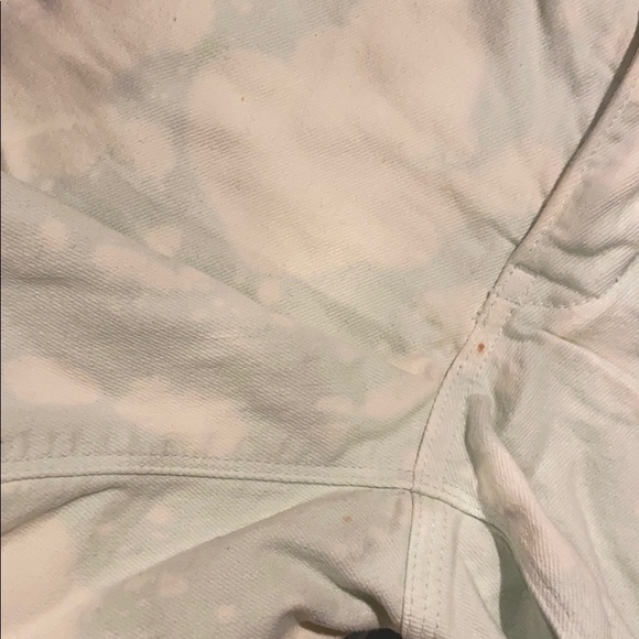 madewell denim shorts mint tie dye bleach cutoff jean shorts festival style - Picture 16 of 16